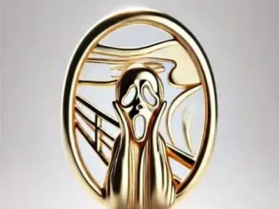 Unique Ghost Pendant 3D print model