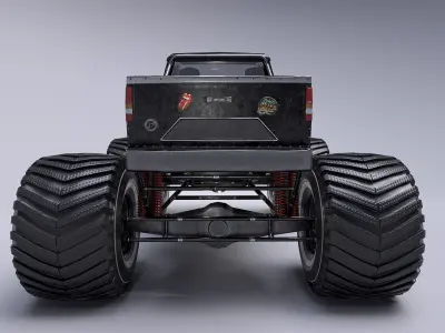 Monster Truck Full Rig Unity and Unreal Engine 4 Low-poly 3D model