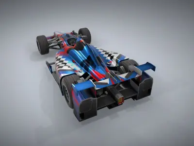 F1 Racing Car Model 3 Low-poly 3D model