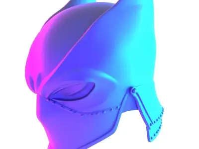 Oni Batman Samurai menpo mask Japanese toy 3D print model