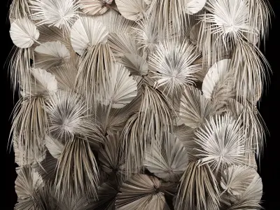 Wedding Arch For Decoration With Dry Palm Leaves 3D model