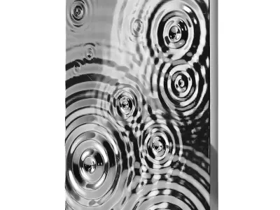 Water Ripple 3D Wall Art Decorative metallic relief 3D model