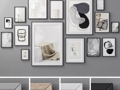 Photo Frames Set  83 3D model