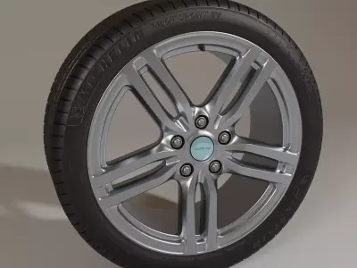 4 Modern car rims 3D model