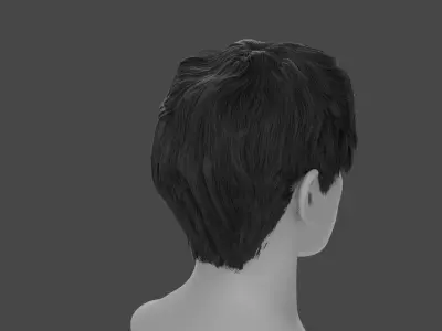 Bowl cut with sideburns Free 3D model