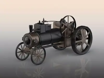 Vintage tractor  3D model