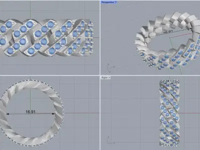 ring woman  3D print model 44