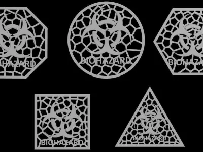 Biohazard Warning Signs 3D print model