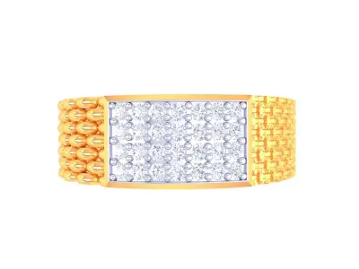 Mens gemstone diamond men Ring with details images 27 3D print model