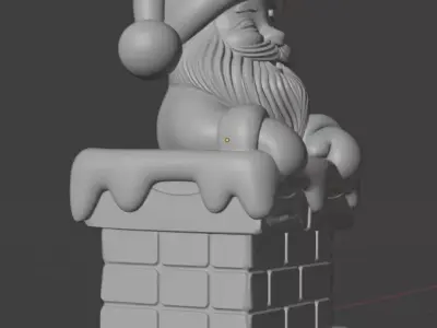 Santa Claus chimney decoration 3D print model