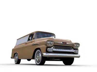 CHEVY 3100 APACHE PANEL VAN 1958 3D model