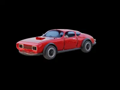 game ready car Low-poly 3D model