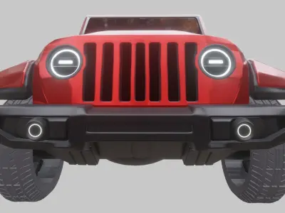 Jeep Gladiator 2020 3D model Low-poly 3D model