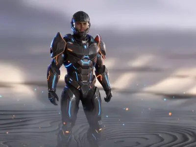 Realistic Male Character Game-Ready Rigged 3D Model Low-poly 3D model