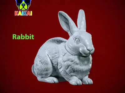 Rabbit rex model - statue - decor - 3D print 3D print model