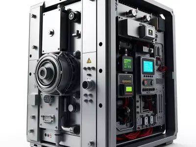 Industrial Machine Equipment model pack Low-poly 3D model