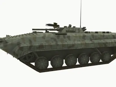 Armored Personnel Carrier BTR  Low-poly 3D model
