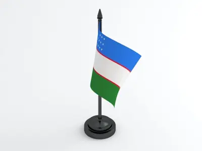 Table Flag Uzbekistan 3D model