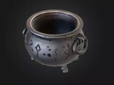 Cauldron of Mysteries Low-poly 3D model