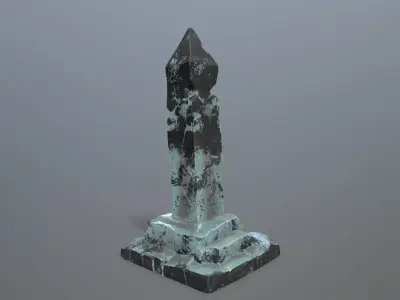 ice pillar Low-poly 3D model