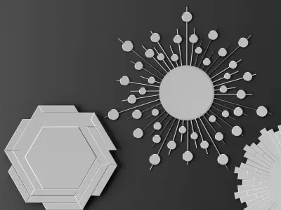 Set mirror square 3D model