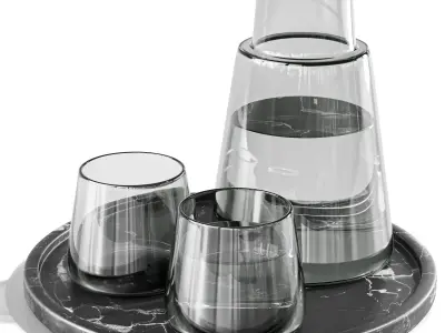 dishes tableware set 04 3D model