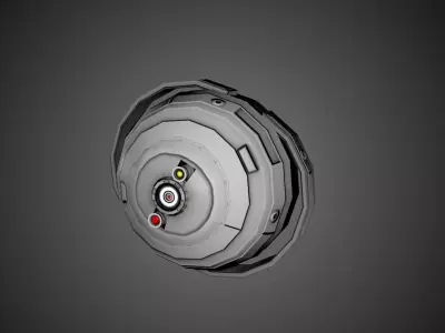 Low-Poly PBR Sphere Bot -- Game-Ready Low-poly 3D model