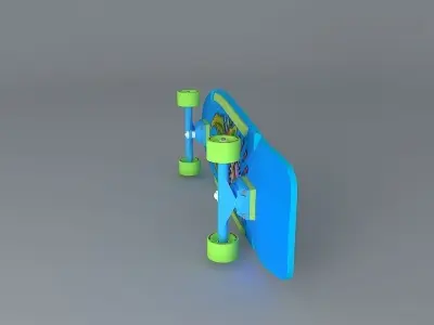 1985 X Con model skateboard Free 3D model