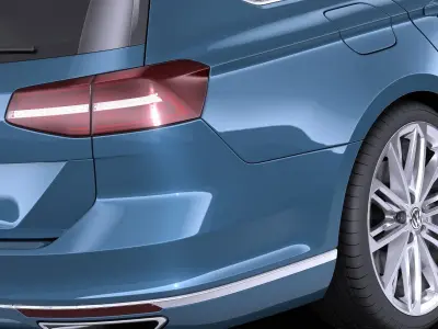 Volkswagen Passat Variant 2015 VRAY 3D model
