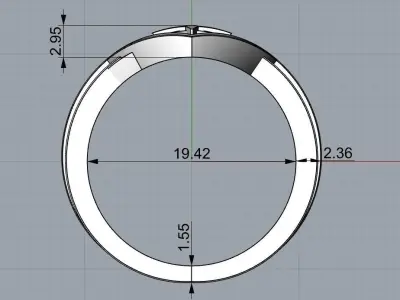 Ring Engagment Wonder Woman 3D print model 3D print model