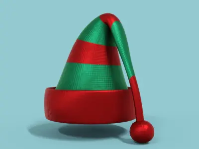 Cap Christmas Free low-poly 3D model