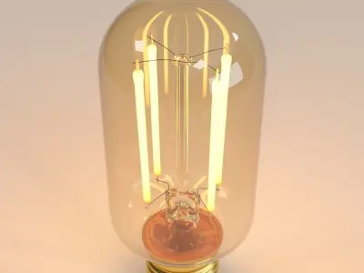 Decorative Edison Radio Bulb LED E24 3D model
