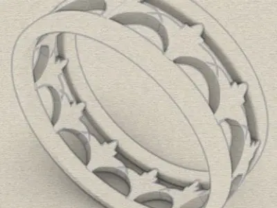 Patterned Ring 3D model Texture  3D print model purchase