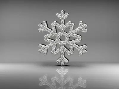 snowflake 3D print model