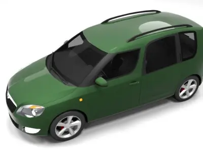 SKODA ROOMSTER 2011 LOWPOLY Low-poly 3D model