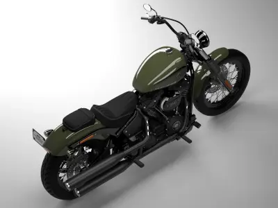 Harley Davidson Street Bob 2021 Deadwood Green 3D model