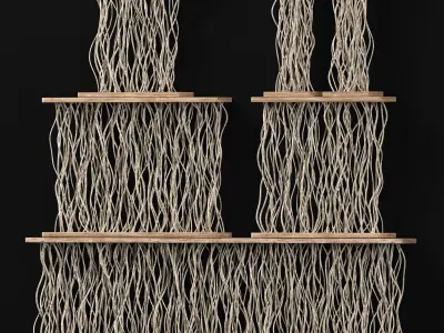 Planter white croked branch n2 3D model