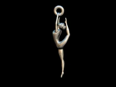 Pendant Gymnastic girl  3D print model