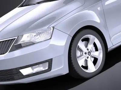 Skoda Rapid 2016 VRAY 3D model