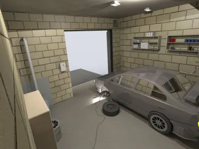 Car garage 3D model