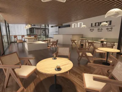 Coffee Shop 1 3D model buy