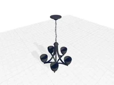 Alvah Light Shaded Classic Traditional Chandelier 3D model