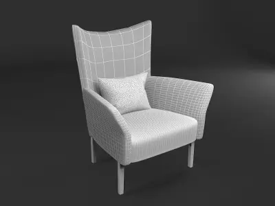 Chair for Living Space 3D model
