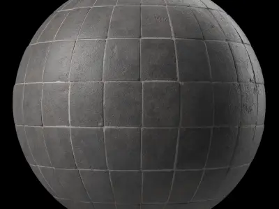 Pavement Materials 105- Concrete Paving - Sbsar Pbr 4k Seamless Texture