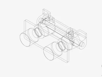 Wall Mixer Tap - Luxury - Two - Twin Low-poly 3D model