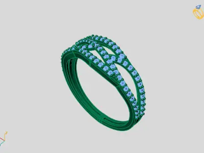 Women Ring 3DM Womens Ring 3d models 3D print model 3D print model 46
