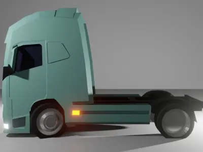 truck Wolvo Low-poly 3D model