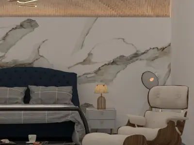 luxuriouse bedroom by sm theinterior hub 3D model