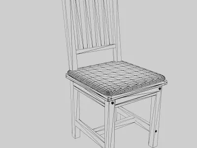 wooden chair  3D model purchase