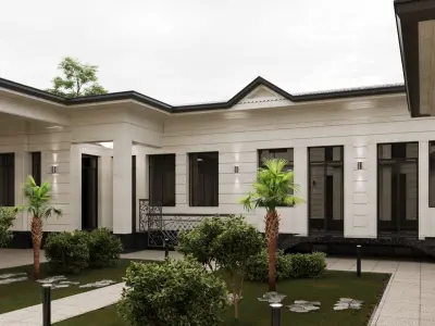 Classical Exterior Project Low-poly 3D model